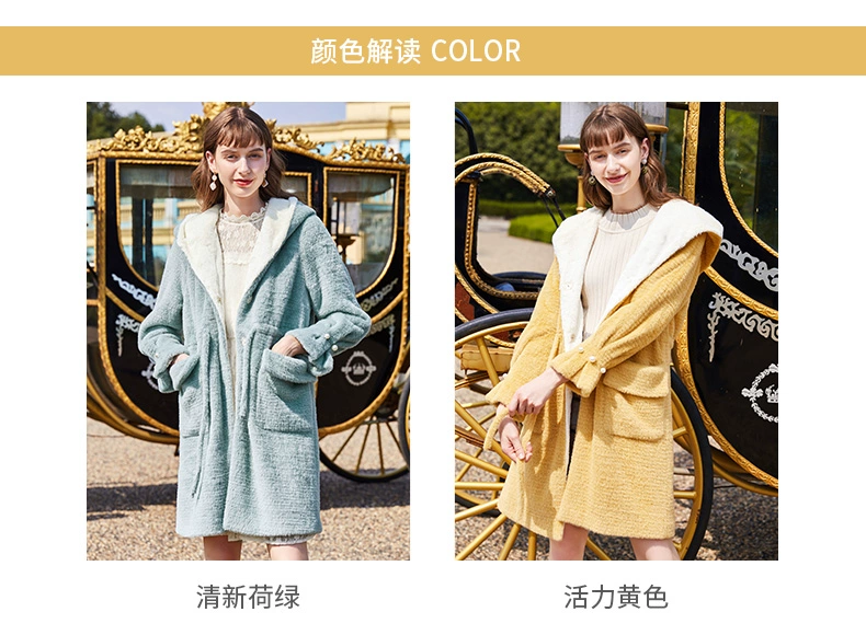 Áo khoác mid-length nữ Xiangying 2018 thu đông 2018 mới mặc thắt lưng Hàn Quốc với áo khoác gió trùm đầu sang trọng