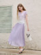 Xiangying chiffon pleated a-line skirt ສໍາ​ລັບ​ແມ່​ຍິງ 2026 summer ແບບ​ໃຫມ່​ອຸດ​ສາ​ຫະ​ກໍາ​ຫນັກ​ຮ້ອນ​ຮູບ​ແບບ​ການ​ພັກ​ຮ້ອນ​ເພັດ pleated ສິ້ນ​ຍາວ