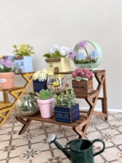 bjd场景道具娃屋 微缩花架娃屋场景道具ob11潮玩doll house摆件收纳架bjd小布盲盒