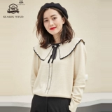 季候风 Зимний свитер, розовая трикотажная кукла с бантиком, городской стиль, кукольный воротник