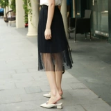 季候风 Летняя модная черная длинная юбка, сезон 2021, длина миди