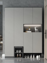Shoe cabinet home door large-capacity balcony storage storage cabinet small apartment entrance door integrated against the wall foyer entrance cabinet