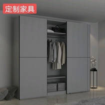 Sliding door large wardrobe bedroom double door sliding door wardrobe 3 doors modern minimalist furniture sliding door cabinet small apartment customization