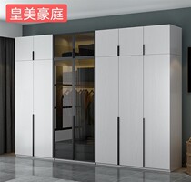 Wardrobe simple modern economy light luxury home master bedroom two three four door combination small apartment glass door large wardrobe