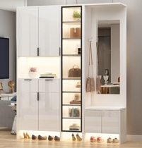 Entrance cabinet solid wood one home door against the wall foyer cabinet modern minimalist partition cabinet cloak cabinet entry door shoe cabinet