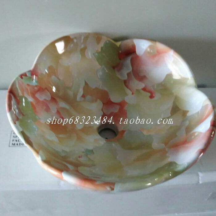 Boutique Upscale Wood Grain Marble Veins Jade Terrace Art Basin Washbasin Washbasin Face Basin-Taobao