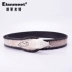 Elanmeet Cobra Belt Toàn bộ da rắn Không khâu Handmade Handmade Head Belt Men Smooth Buckle Belt - Kính đeo mắt kính