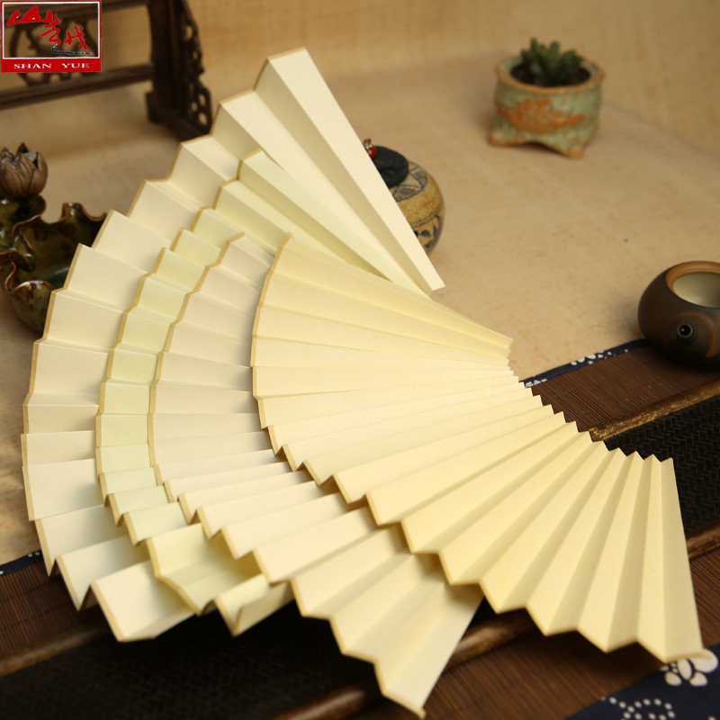 The mountain's new 7 inches 8 inches 9 inches 9 10 10 inch blank fan suwork Wen Play Folding Fan Painting Vegetarian Side Fold Slats