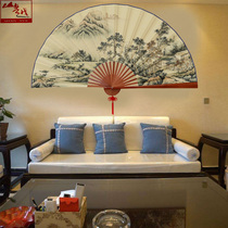 Shanyue new folding fan classical home Teahouse decoration big hanging fan Chinese style Chinese painting landscape fan oversized