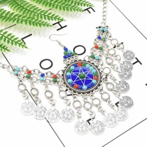 Fashion new bohemian coin tassel headdress womens forehead headdress retro palace belly dance accessories