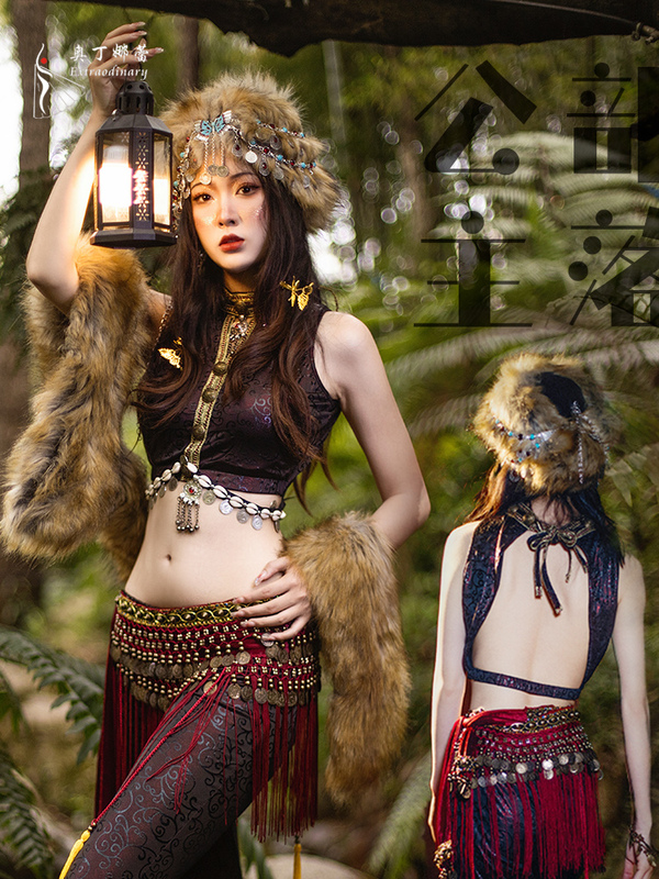 Belly Dance Costume 2026 New Style Photography Outfit Tribal Princess Exotic Style Set Western Region India Desert Dunhuang