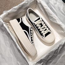 Triple Cat Uncle Thick Bottom Heightened Cookies Shoes Women 2021 New Autumn Winter Korea 100 Hitch Small White Shoes Canvas Casual Shoes