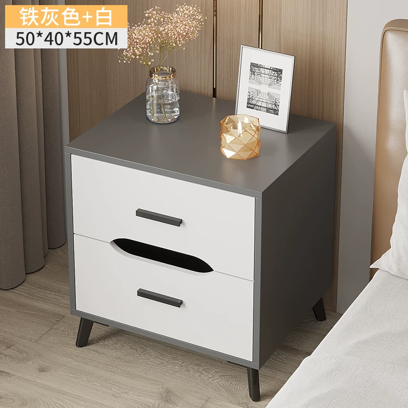 Роскошная светлая тумбочка для спальни в домашнем минималистическом современном хранении полки хранение маленькой спальни тумбочка простой шкаф коррекция
