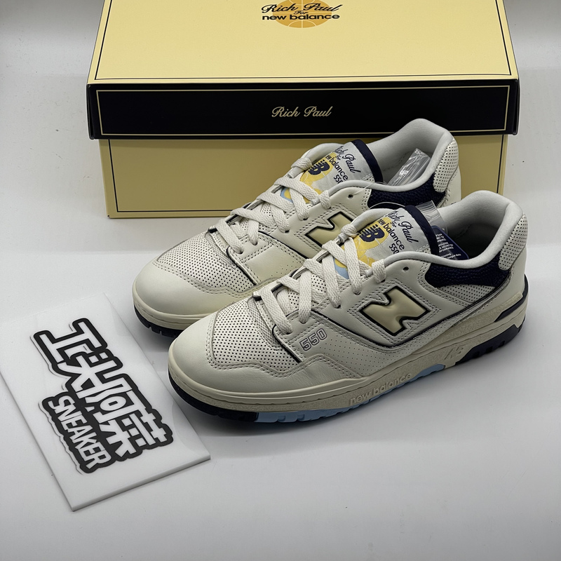 Acai Rich Paul X New Balance 550 Milk White Blue Retro Sneakers Bb550Rp1