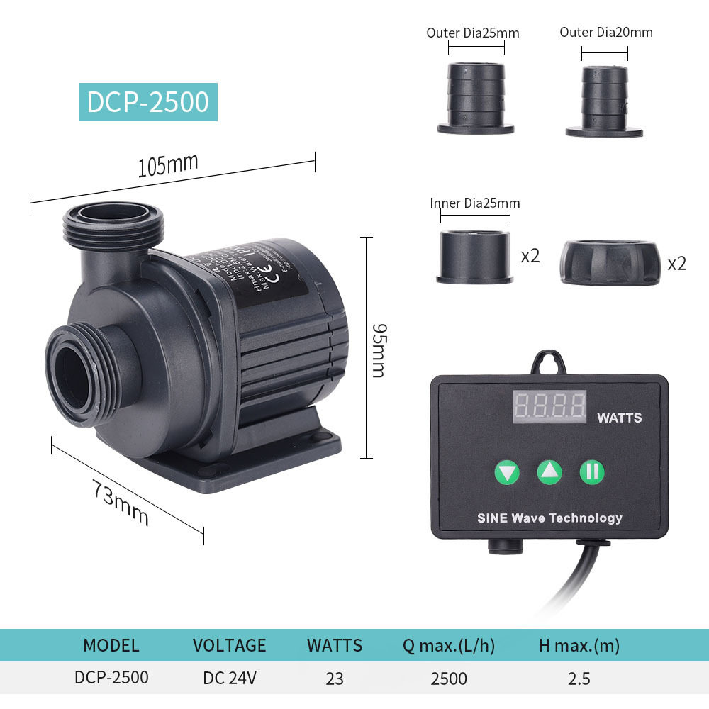 DCP series diving pump 80W 120W 180W sinusoidal pump fish tank aquarium water pu