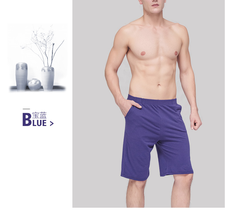 Quần Pyjama cho nam Quần cotton mùa hè mỏng Modal Cotton Home Quần Five Points Loose Quần short Casual Kích thước lớn Boxer thời trang mặc nhà