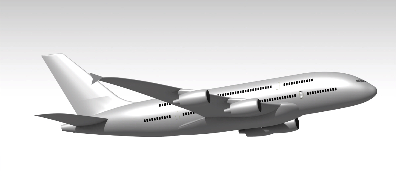 空客A380飞机模型3D图纸 IGS格式 客机设计三维建模3D三维模型