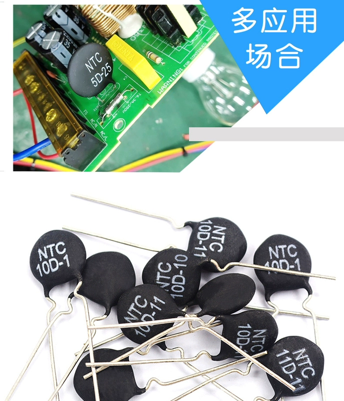 Hệ số nhiệt độ âm của điện trở nhiệt NTC 5D/8D/10D/20D/47D-5 7 9 11 13 15 20 25 cach tinh dien tro