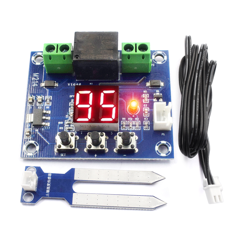 Soil Moisture Controller Module with Digital Display for Flower Pots, Automatic Watering Sprinkler with Digital Display