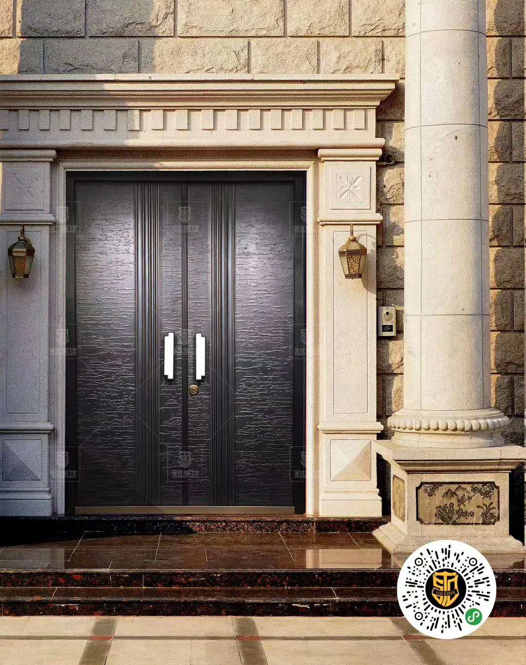 Jinshidun Entry Door Vacuum Cast Aluminum Door Armored Door Explosion-Proof Door German Cast Aluminum Armored Door 007