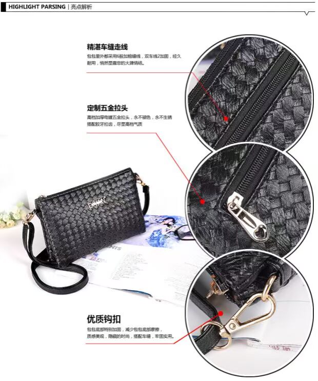 Túi xách nữ 2018 hè mới trung niên dệt hoa văn hoang dã hai lớp nữ vai Messenger túi chéo nhỏ túi xách nữ da bò xịn