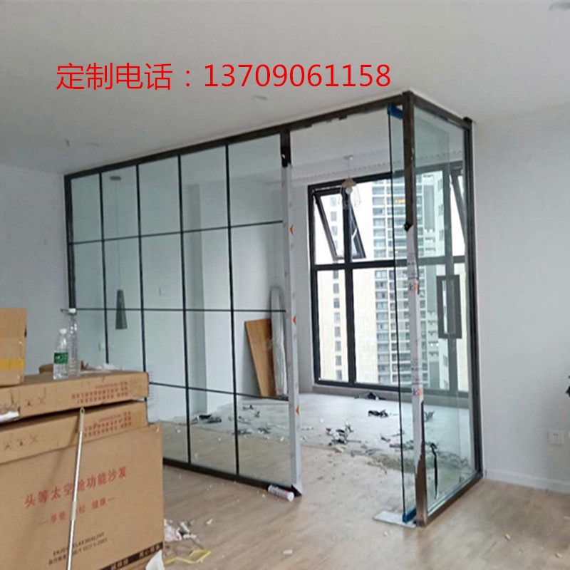 Customized maintenance of tempered glass door paved shop door and surface bullet door automatic induction door glass partition