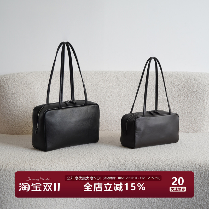 Junini Journeyy Tr-Astra Mini Bowling Bag Imported Sheepskin Shoulder Bag Underarm Bag for Women