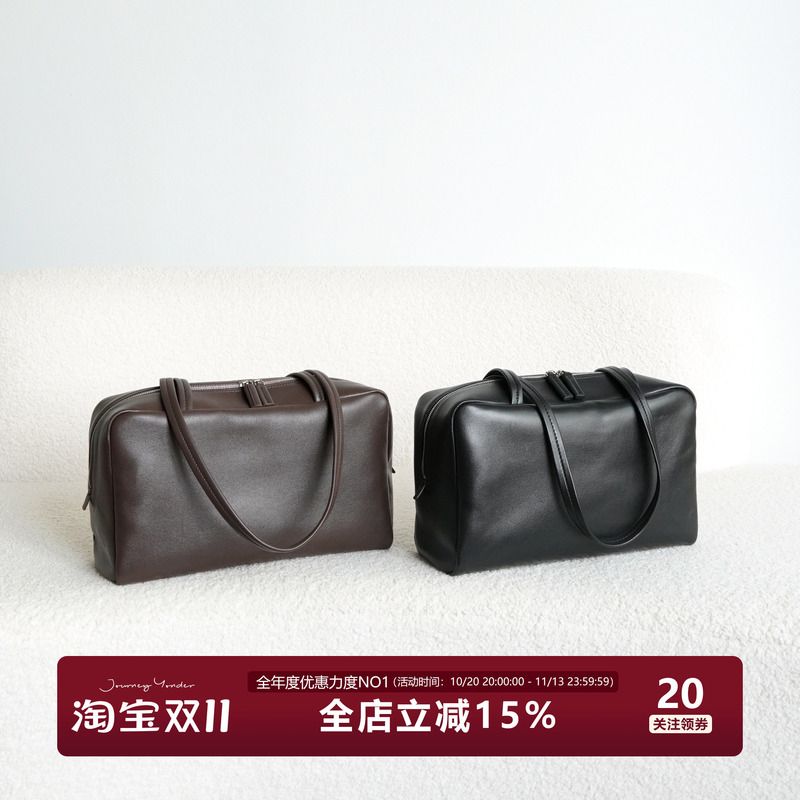Junini Journeyy Row Imported Sheepskin Astra Bowling Bag Single Shoulder Handbag Underarm Pillow Bag for Women