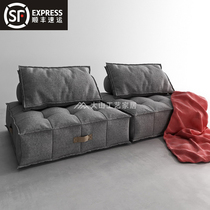 Nordic Leather Sofas small family Type minimalist modern Living room Economy Type Piedmont buffet sofa tea table Composition