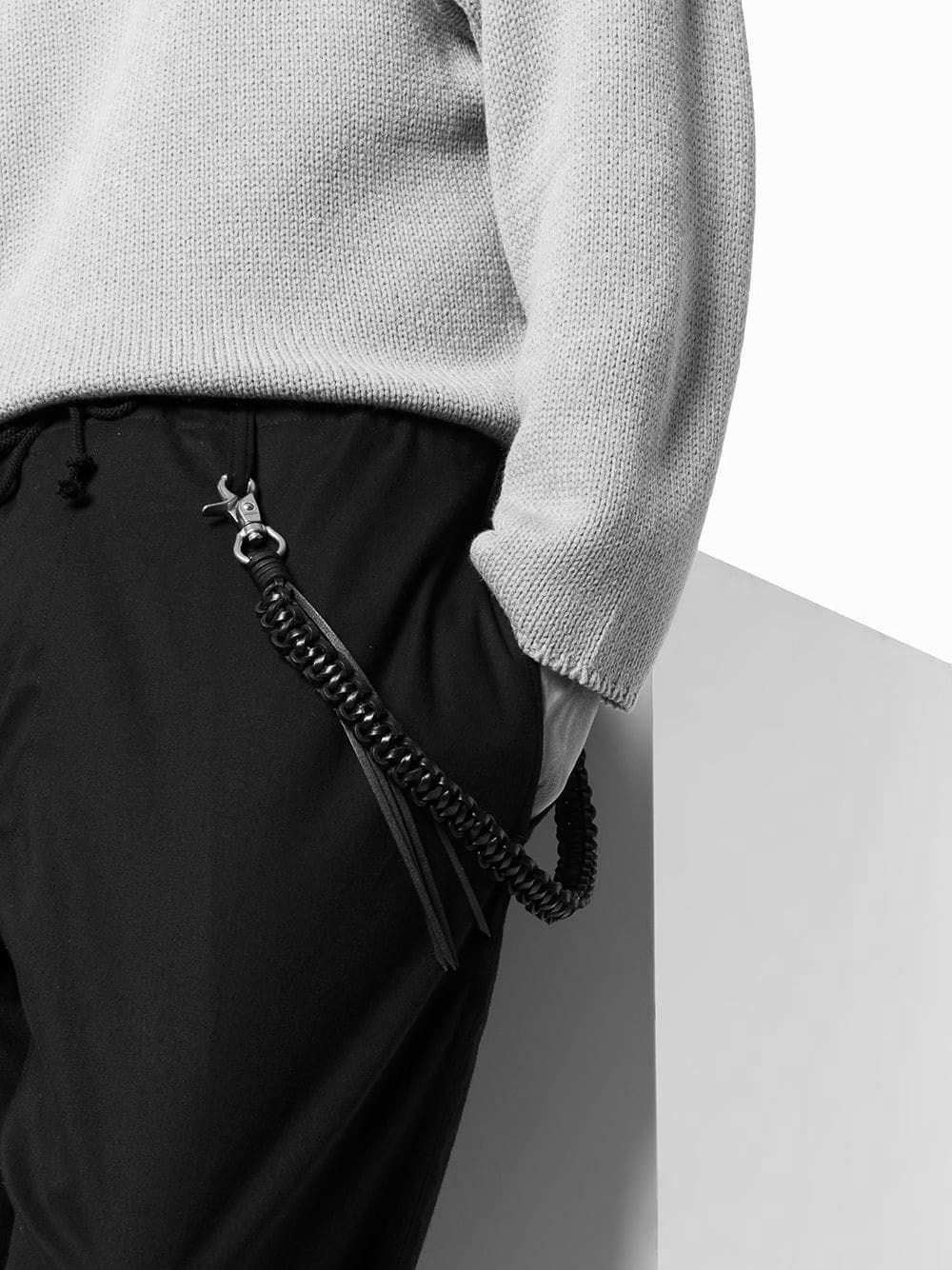 YOJI OOAK LEATHER WALLET CHAIN кожаный пояс красный в клеточку ткать Дракона змея с застежкой Обновлять брелок 
