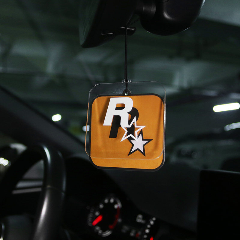 Car fragrant sheet GTA trendy R star on-board incense flake persistent light fragrance Smell Net Red Hanging Ornament