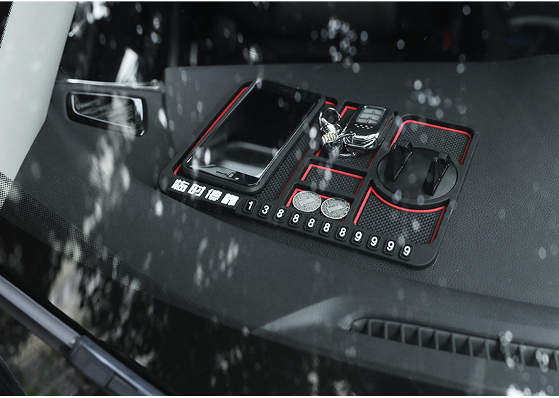 Car mobile phone bracket creative multi-function in-car instrument panel support navigation frame car universal anti-skid pad