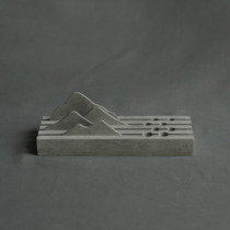 National Wind Mountain Range Desktop Swing Piece Clean Water Concrete Pen Holder Office Containing Pan