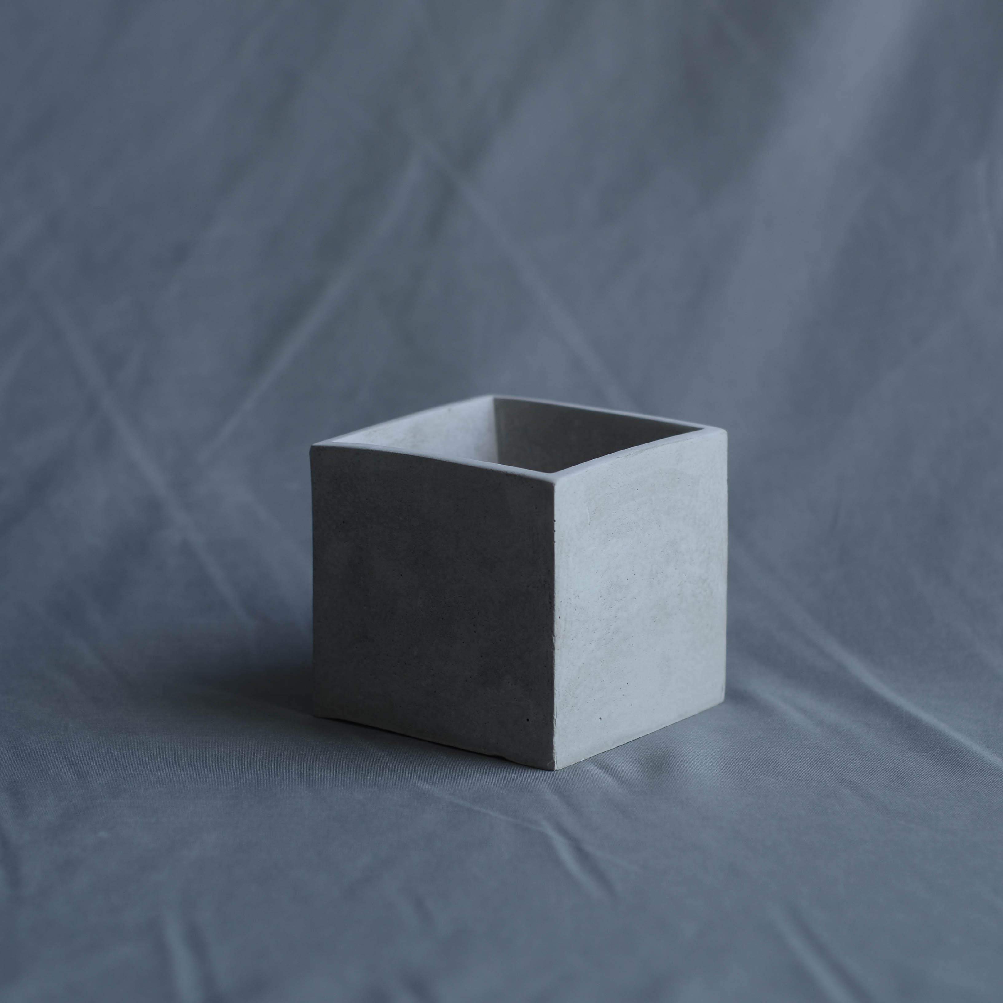 Nordic square cement flower pot succulent pot