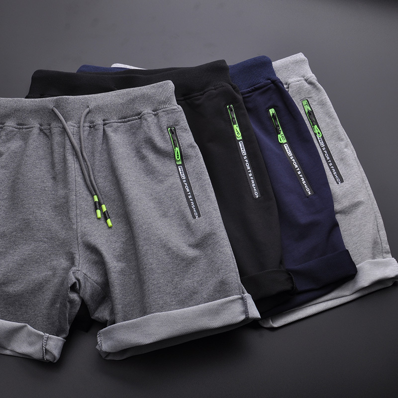 Men's Five-Point Shorts with Zipper Pockets for Sports and Running, Zippered Summer Casual Men's Thin Summer Pants