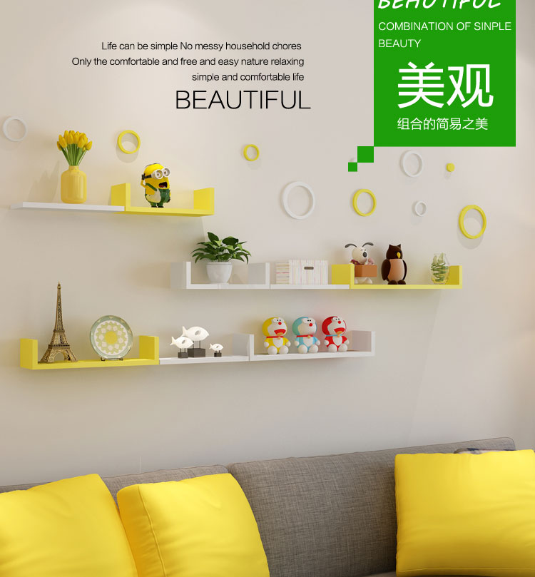 Kệ treo tường sáng tạo hình chữ U phân vùng tủ sách phòng khách TV treo tường khung trang trí kệ tùy chỉnh kệ - TV giá tivi samsung 65 inch