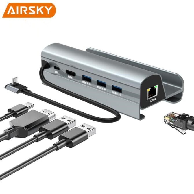 Steam Deck Game Console Switch Screen Projection Dock Pd Fast Charging HDMI Gigabit Network Card 7-in-1 Docking Station