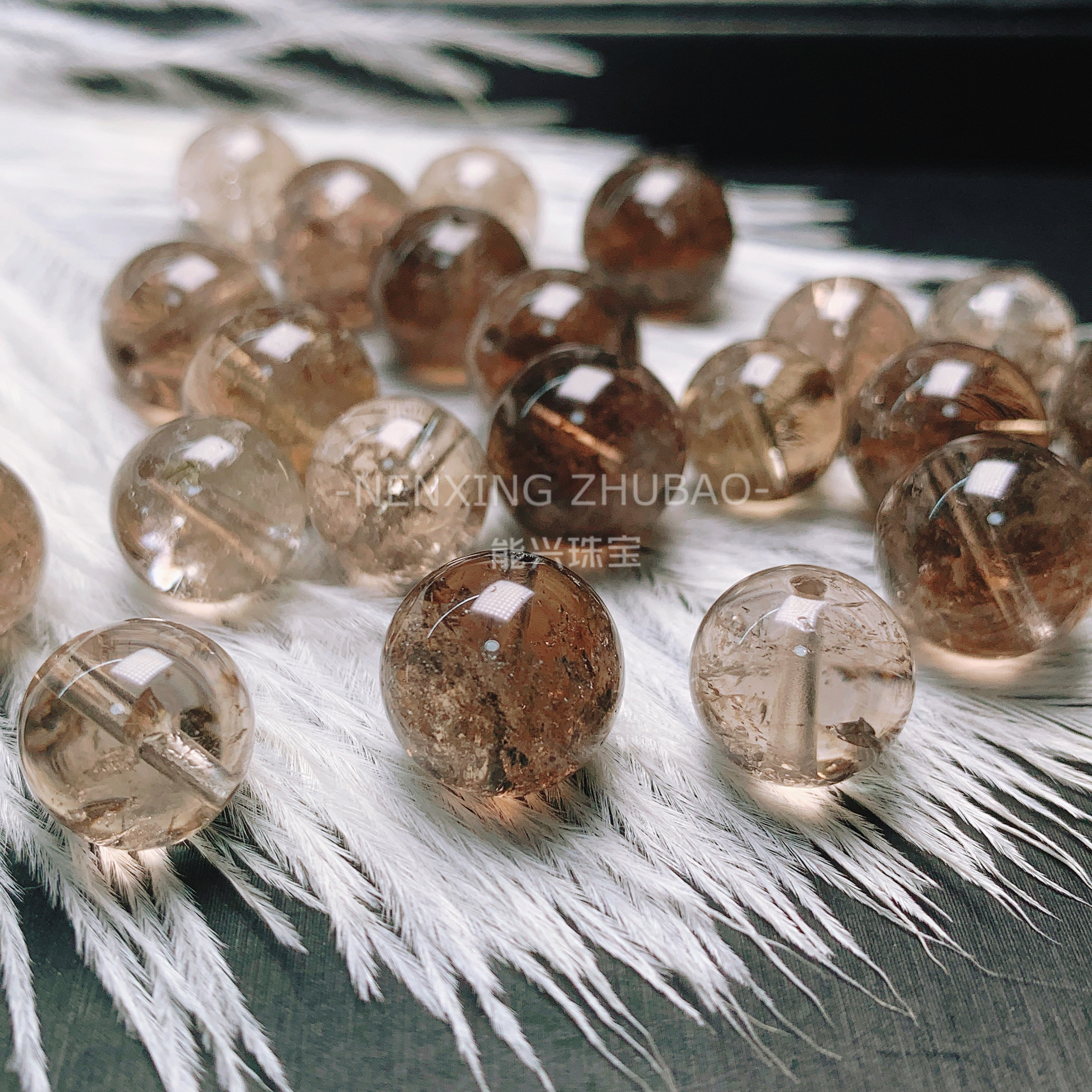 天然黑金茶阿赛斯特莱散珠子单颗圆珠烟晶 DIY 手串手链,让你的魅力值爆表!-DIY配件-淘宝好物网
