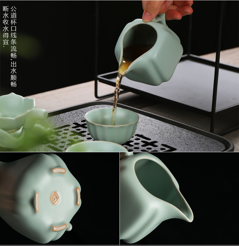 Friends is a complete set of kung fu tea set suits for your up household utensils of pottery and porcelain porcelain teapot tea sea tea wash to black tea