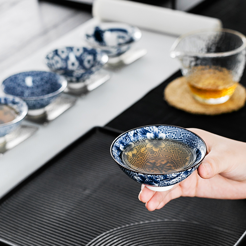 Friends is Japanese blue - and - white porcelain teacup sample tea cup bowl master cup kung fu tea tea cup in the glaze porcelain cup