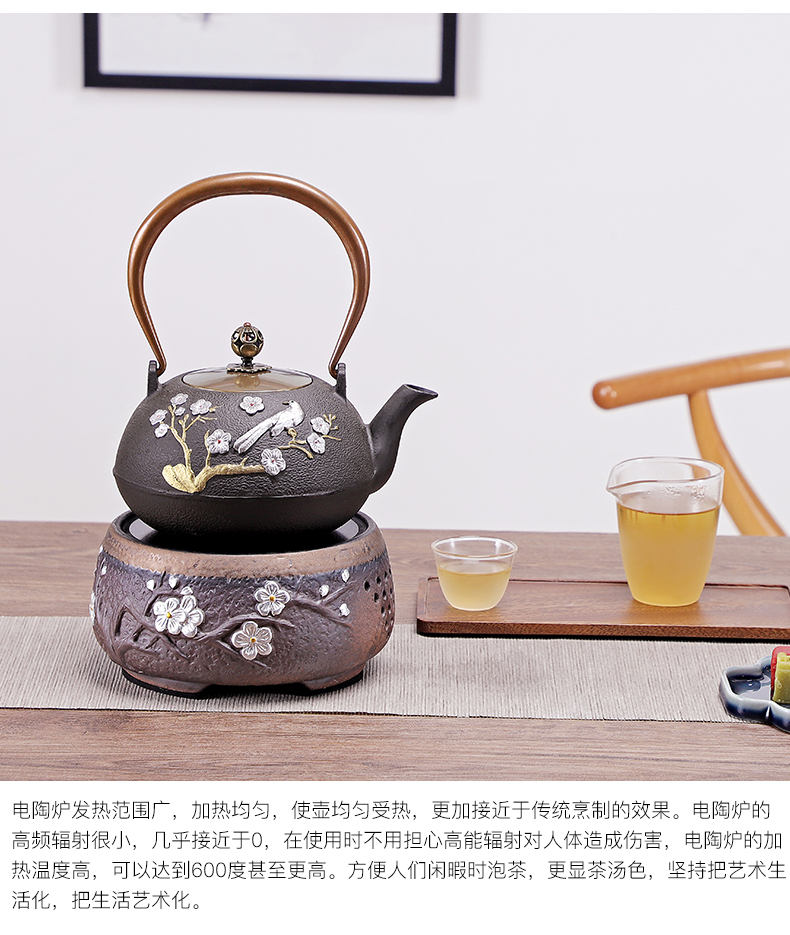 Friend is boiled tea machine electricity TaoLu heat - resistant glass tea set suits for steaming iron pot pot of a complete set of household kung fu tea set