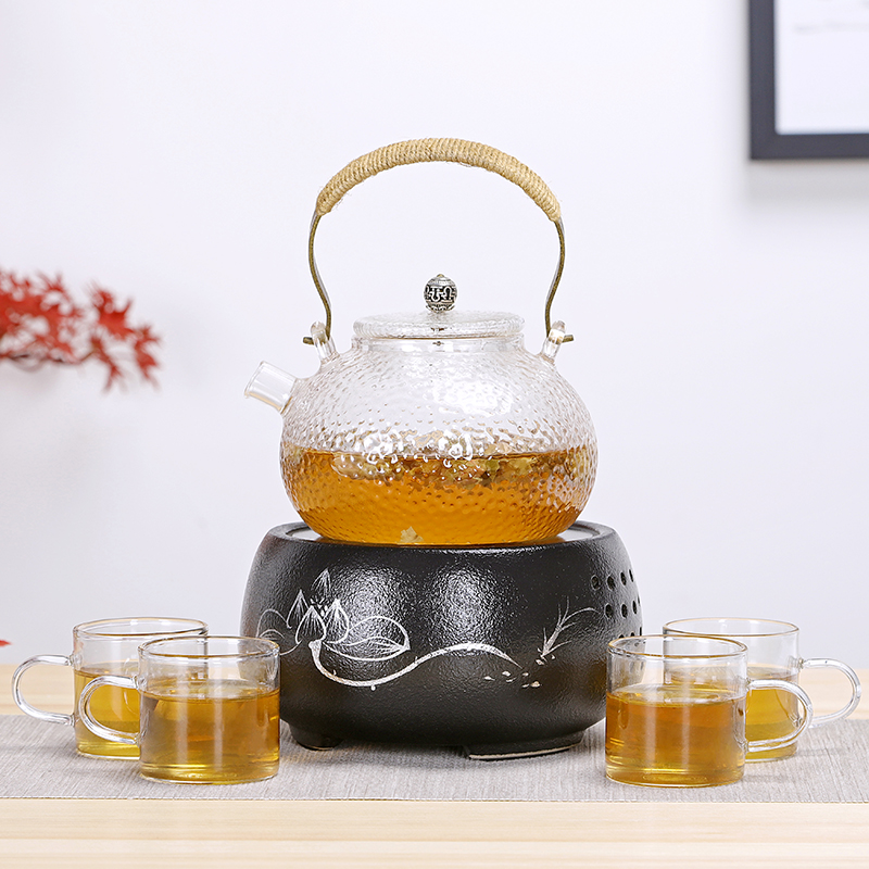 Friend is heat - resistant glass boiled tea machine electricity TaoLu household kung fu tea set of a complete set of large tea pu - erh tea with the teapot