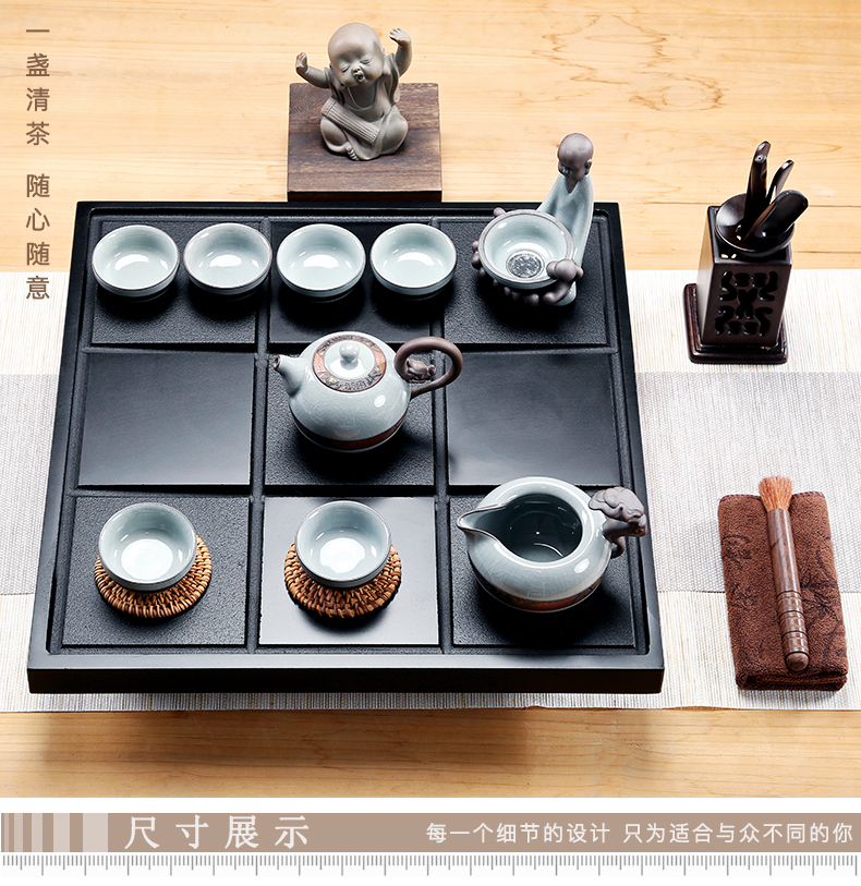 Friend is sharply stone tea tray of a complete set of tea set violet arenaceous kung fu tea tea family contracted reservoir type tea tray