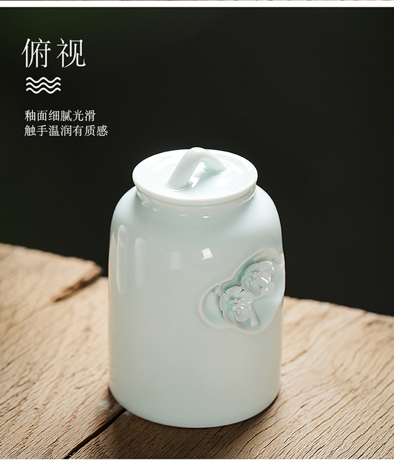 Friend is ceramic tea pot seal pot red green tea pu 'er tea storage tanks tieguanyin tea tins gift box