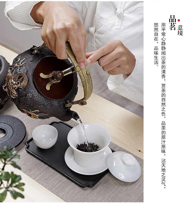 Friend is electric TaoLu cast iron pot boiling teapot household utensils suit teapot tea stove boiling pot of tea
