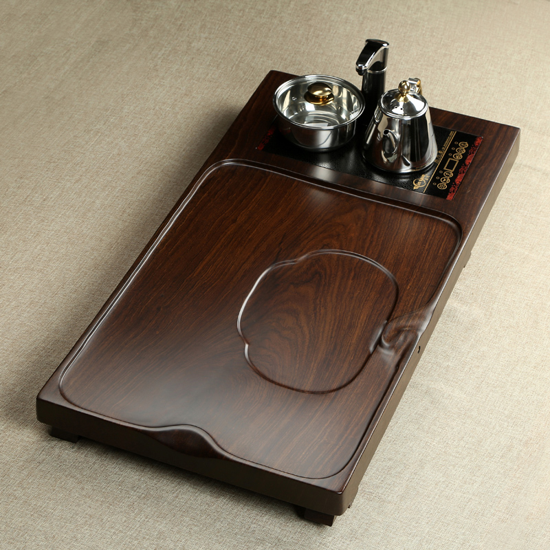 Tea tray of a complete set of Tea service suit household manual violet arenaceous kung fu Tea set the whole piece of mahogany ebony Tea tray Tea table