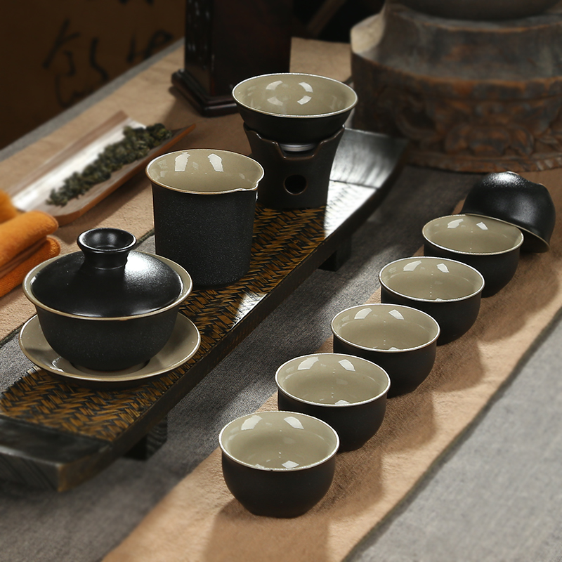 Zen tea set a complete set of ceramic kung fu tea set gift teapot tea cups tureen tea set