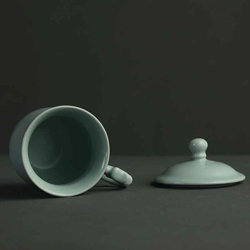 Your up porcelain ceramic cups with cover glass office elegant cup and meeting business people make tea cup ice crack glaze