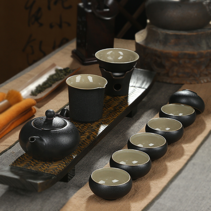 Zen tea set a complete set of ceramic kung fu tea set gift teapot tea cups tureen tea set