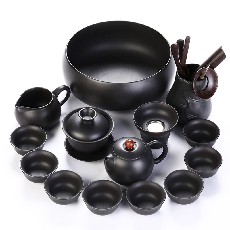 Friends is a complete set of yixing purple sand tea set kung fu tea set are it tea sea purple sand cup tea cups to wash the tea taking